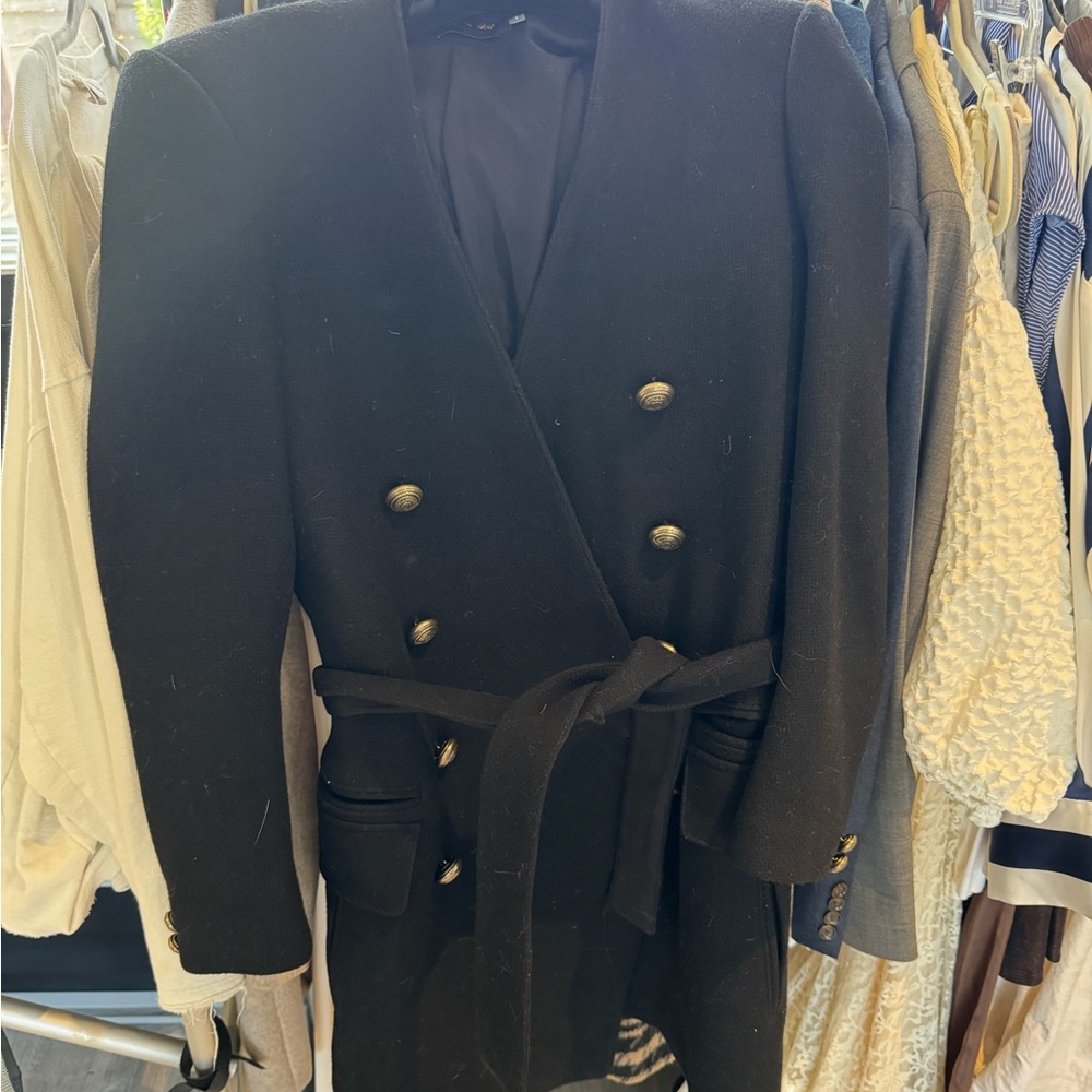 H&M x Balmain military Coat